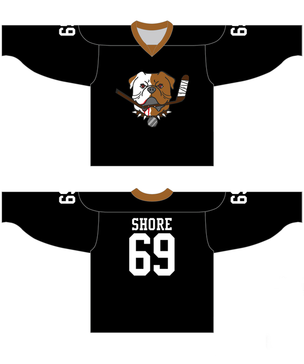 Sudbury Bulldogs #69 Shore Black Hockey Jersey